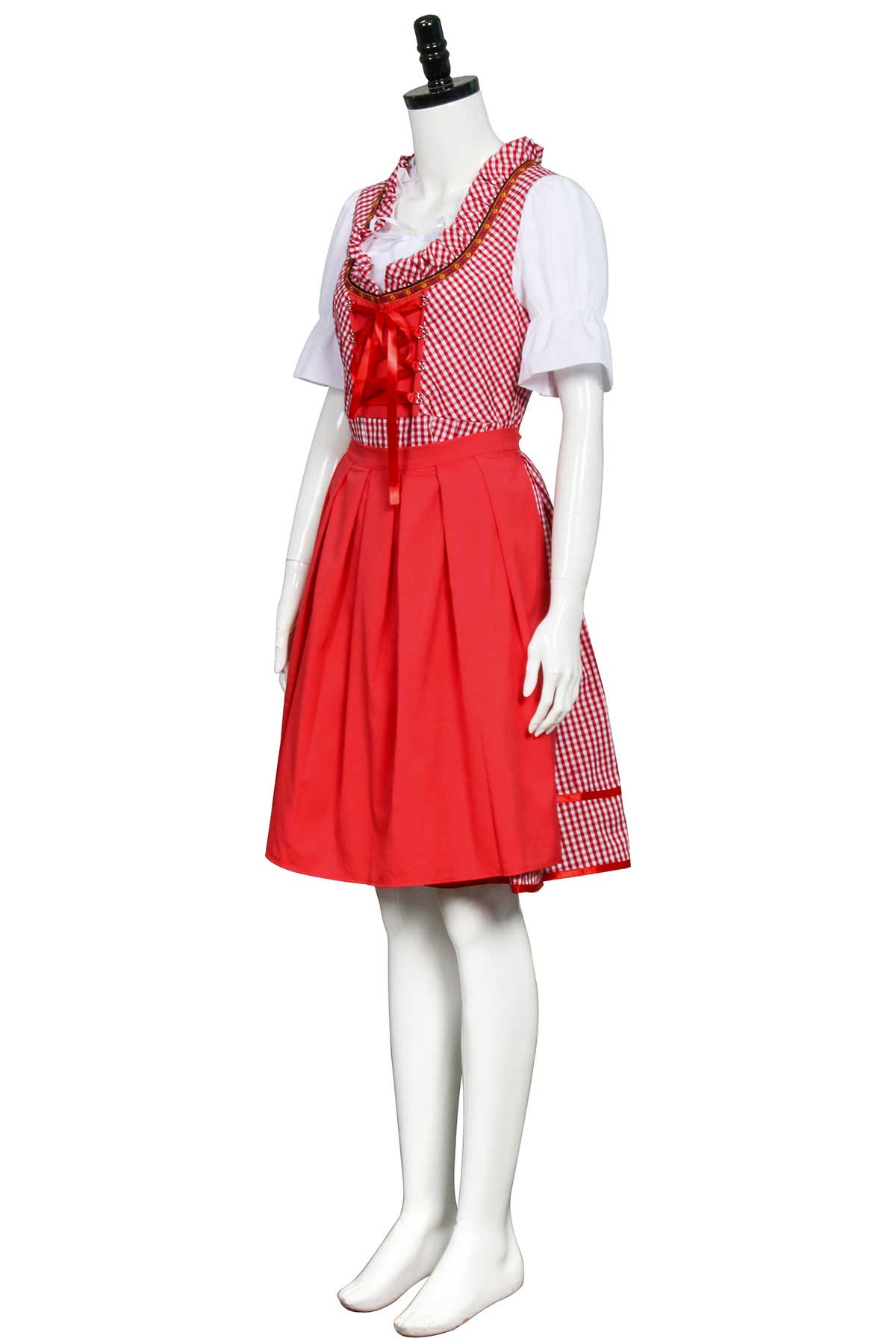 Deutsches Oktoberfest Biermädchen Outfit Bayerischer Karneval-party Fancy Kleid