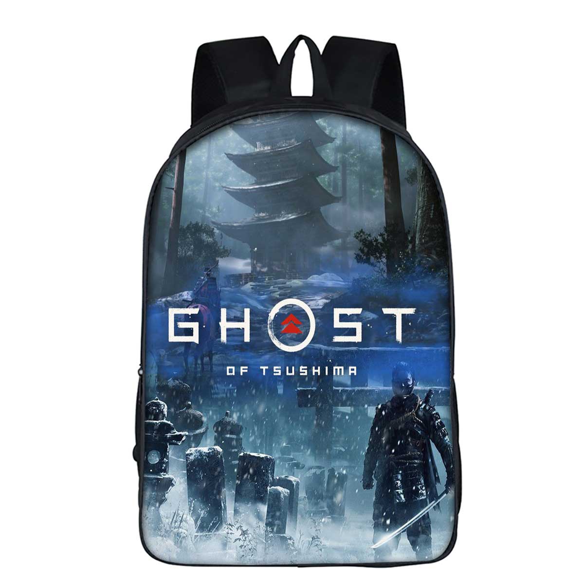 Schultasche Ghost von Tsushima Jin Sakai Travel Laptop Rucksack Mode Lässig für Jungen Mädchen Männer Frauen-Takerla ma