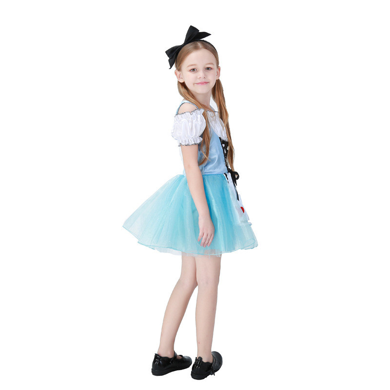 Halloween Karneval Kostüme Mädchen Alice im Wunderland Kostüm Cosplay Lolita Kleid Kinder prinzessin Kleid Bühnenkostüm