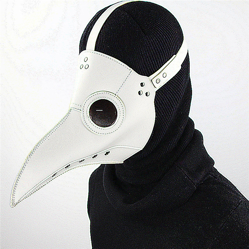 Cospalaly Dr . Beulenpest Steampunk pLAG arzt maske weiß pu leder vögel schnabel masken halloween kunst cosplay carnaval kostüm